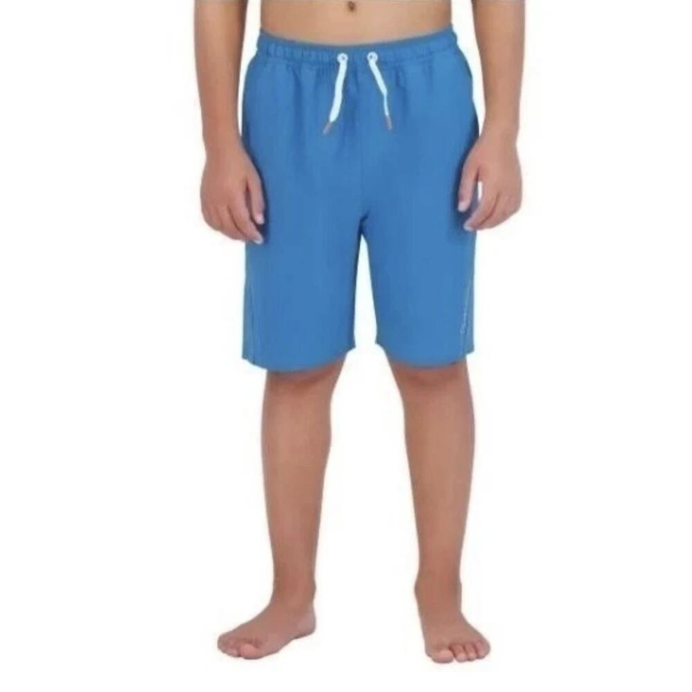Dakine 2-Piece Set Boy's Swimsuit Rash Guard Top And Shorts; Blue L-14/16 NWT - Picture 3 of 12